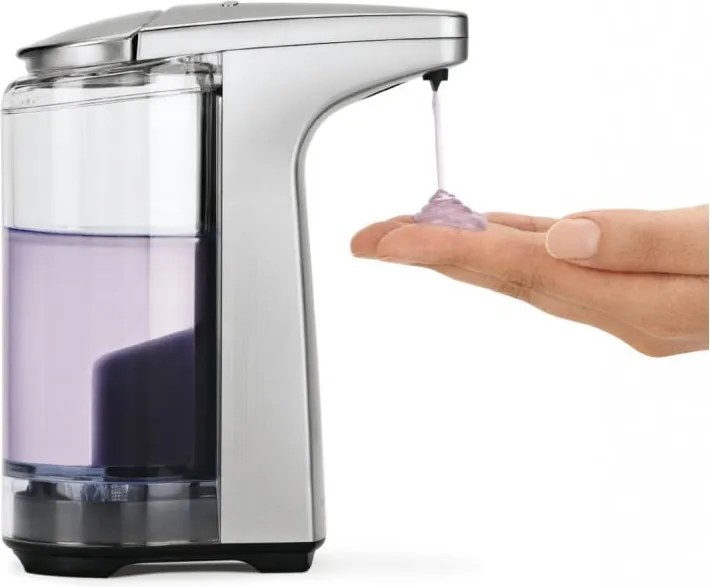 Сив автоматичен метален дозатор за сапун 237 ml - simplehuman
