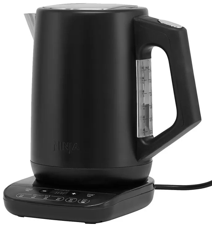 Електрическа кана Ninja KT200EU, 3000W, 1.7 л, 40-100 C, Поддържане на топлината,Кипване за 50 секунди, Цифров контролен панел, Черен
