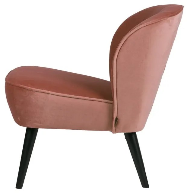 Фотьойл от розово кадифе Sara - WOOOD