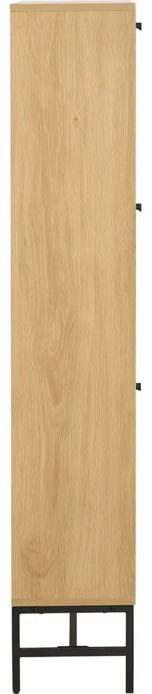 Накланяща се стойка за обувки от дъбов декор в естествен цвят 72x140x25 cm Albany – Actona