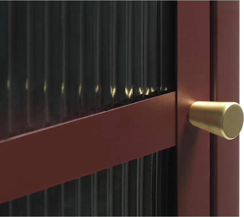 Червена метална витрина 58x160 cm Bronco – Unique Furniture