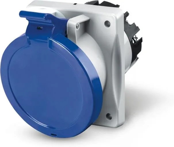 Scame Промишлен контакт 2P+Е 63A 346-415V IP54 серия Optima панелен монтаж 100х110мм  - 413.6363