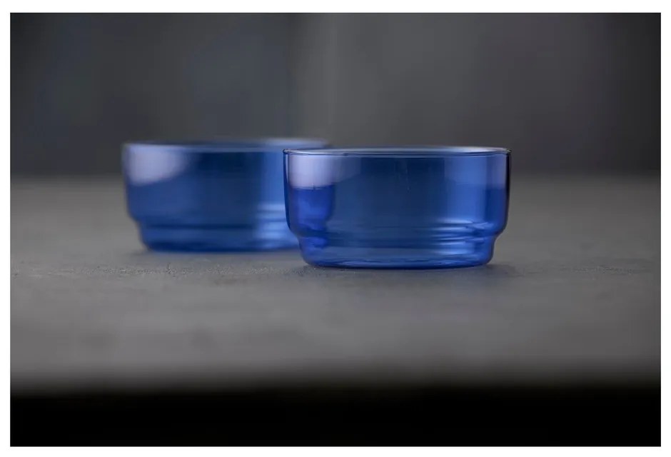 Сини стъклени купички в комплект от 2 бр. 500 ml Torino – Lyngby Glas