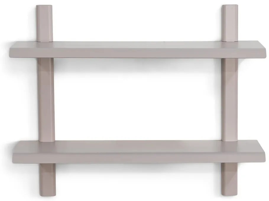 Кафяво-сив на няколко нива метален стенен рафт 60 cm Hola – Spinder Design