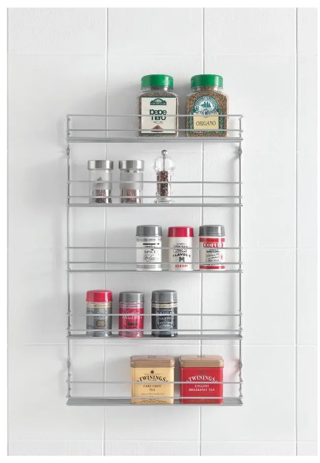 Стенен стоманен органайзер за подправки Pepito – Metaltex