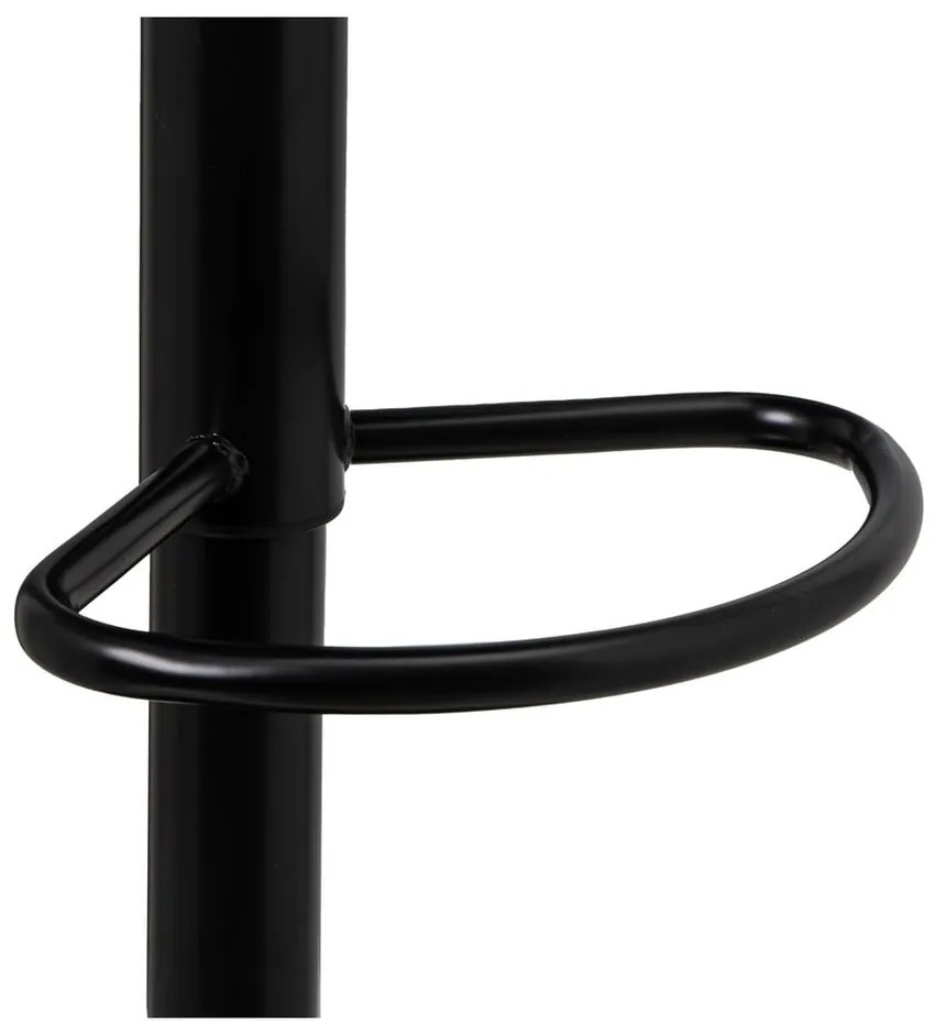 Черни бар столове в комплект от 2 бр. с регулируема височина от имитация на кожа (височина на седалката 72 cm) – Casa Selección