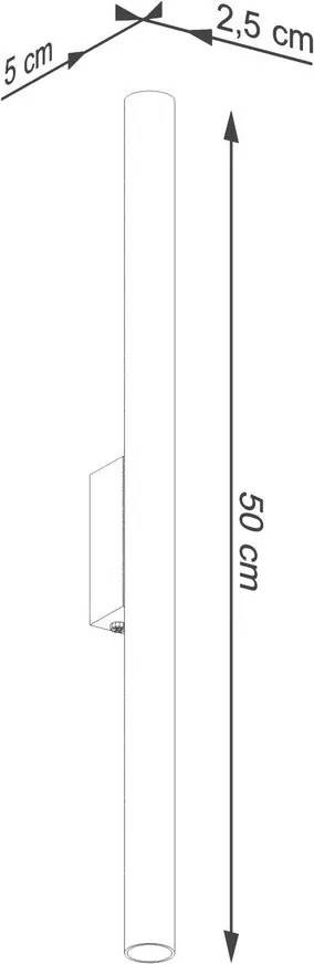 Бяла стенна лампа ø 2,5 cm Fideus – Sollux