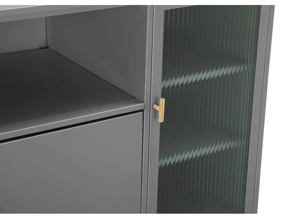 Сива метална витрина 104x80 cm Rosalie – Støraa