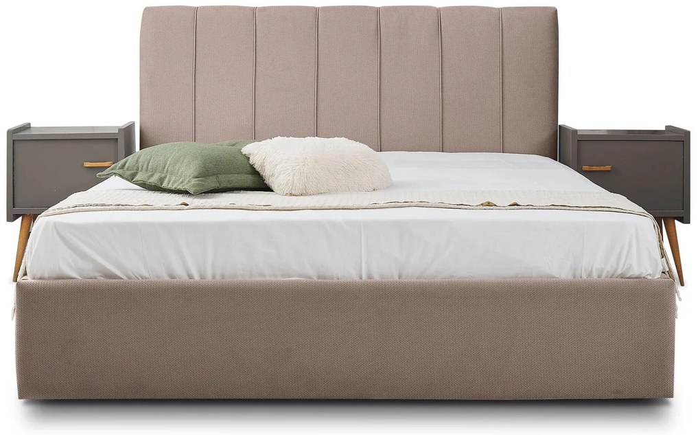 Тапицирано легло New York-Mocca-90 x 200-Με μηχανισμό ανύψωσης