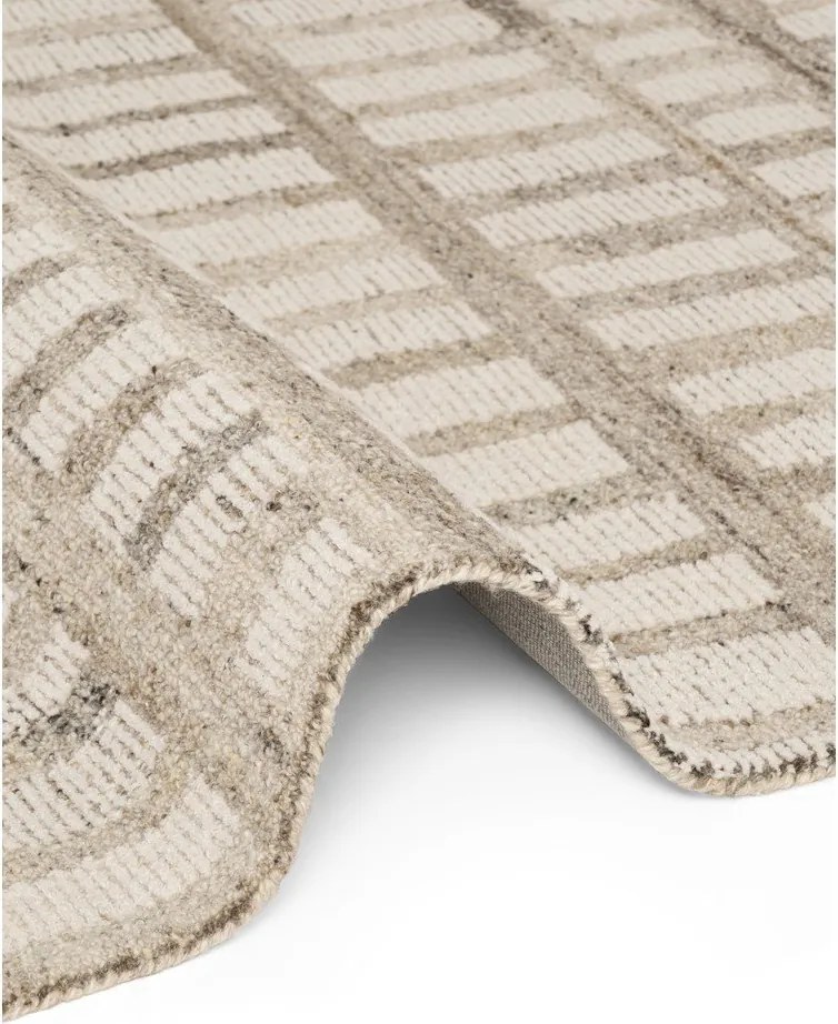 Кремав ръчно изработен вълнен килим 200x300 cm Boho 1.0 Linara – Vikosa