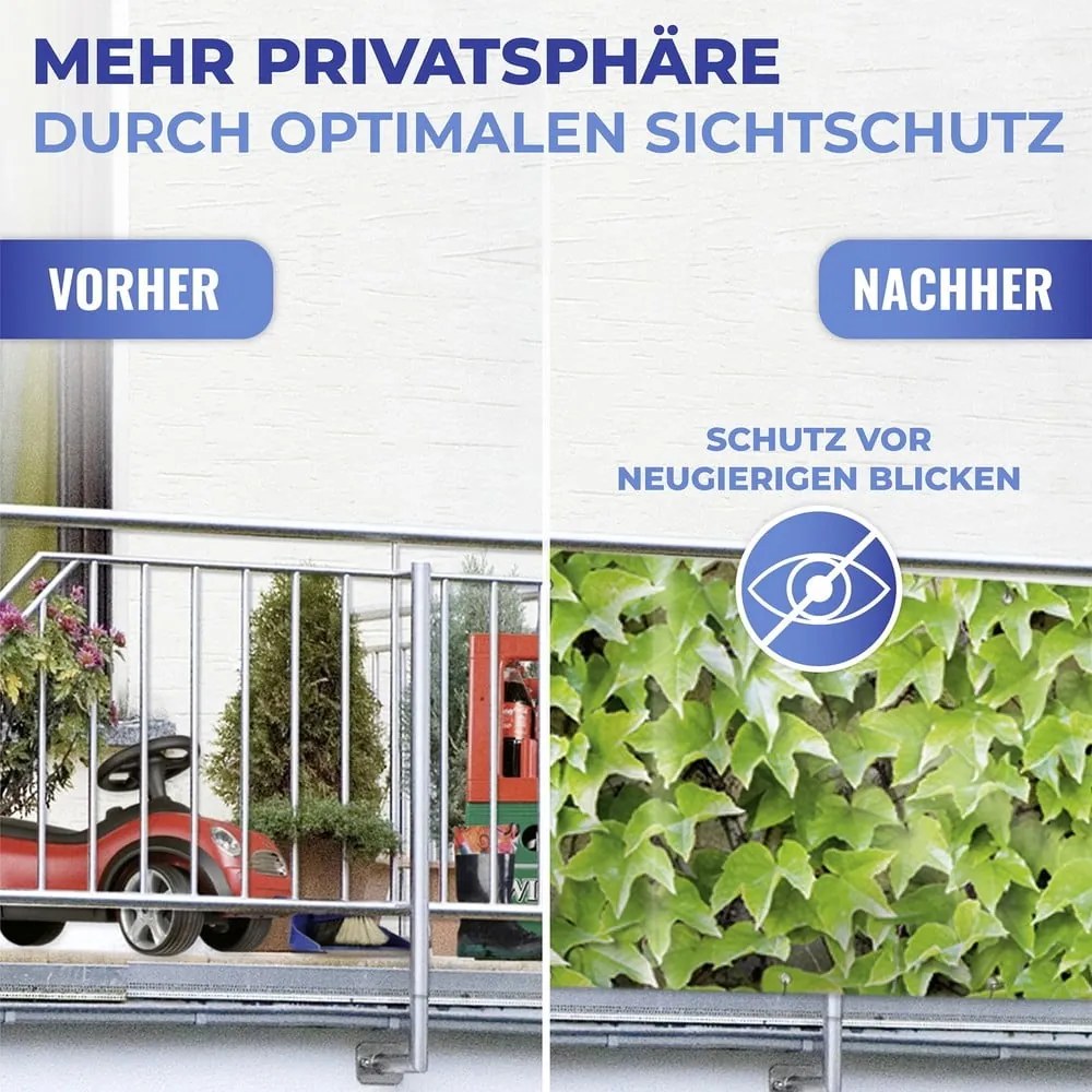 Зелен пластмасов балконски параван 500x85 cm Wilder Wein – Maximex