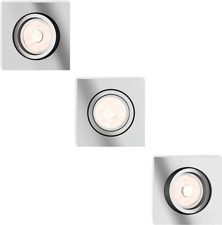 Philips - комплект 3x LED RGBW димируеми вградени таванни тела DONEGAL 1xGU10/4,8W/230V + дистанционно управление