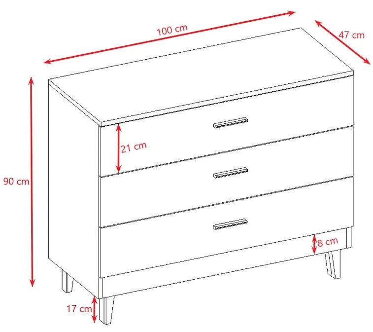 Контейнер с чекмеджета Kubi - бял