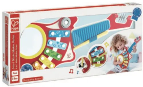 Детска дървена китара 6в1, Hape