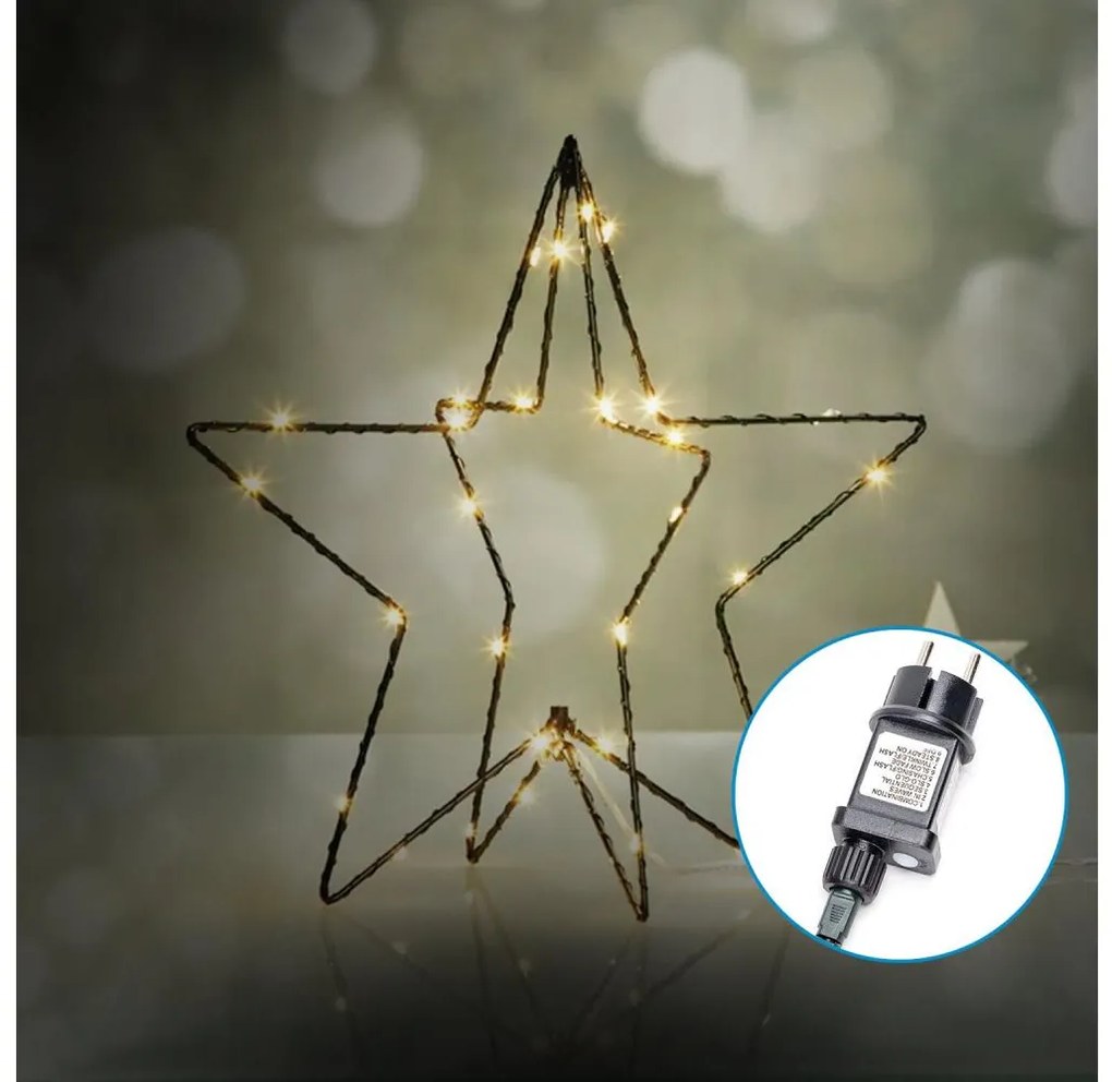 Aigostar-LED Външна коледна декорация LED/3,6W/230V звезда 30cm IP44 топла бяла