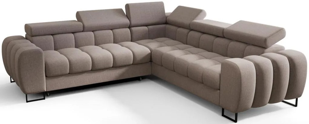 Ъглов диван Lordy max-сиво-вдясно