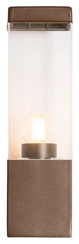 Модерна стенна лампа за външно осветление ръждиво кафява IP44 - Malios