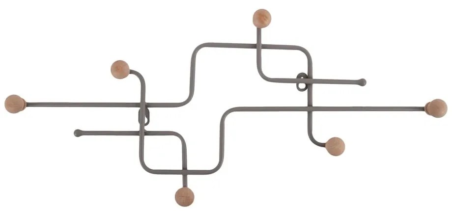 Сива метална стенна закачалка 60,5 cm Metro – PT LIVING