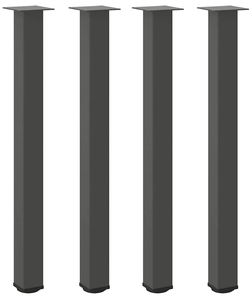 4012474 vidaXL Крака за бар маса, 4 бр., антрацит, 90-92 см, стомана