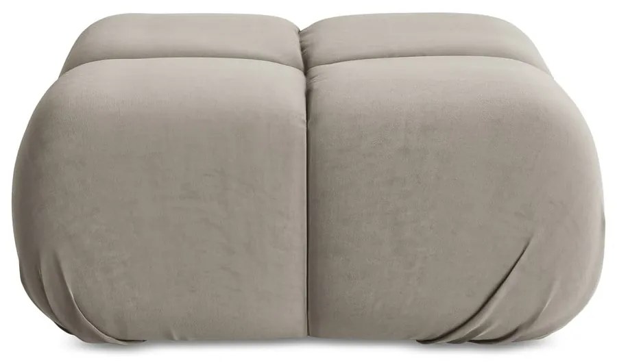 Бежова кадифена модулна табуретка Lokua – Makamii