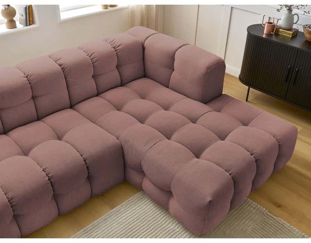 Светлорозов ъглов диван (десен ъгъл) Cloud – Bobochic Paris