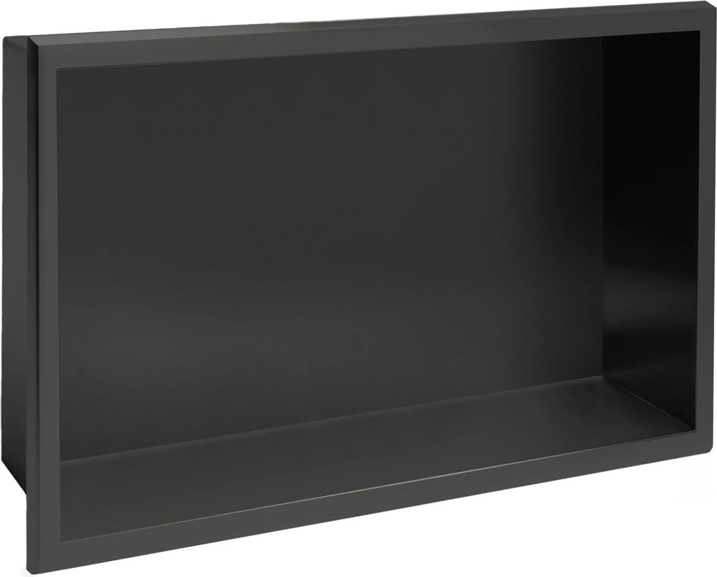 Вграден рафт за баня 30x45 matte black