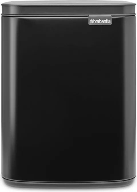 Кош за боклук Brabantia Bo Small 1006629, 7 л, Плавно и безшумно отваряне, Противоплъзгаща основа, Черен