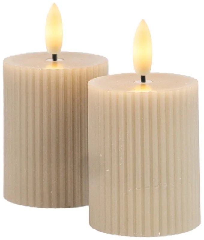 Сиви светлинни декорации в комплект от 2 Smilla - Sirius