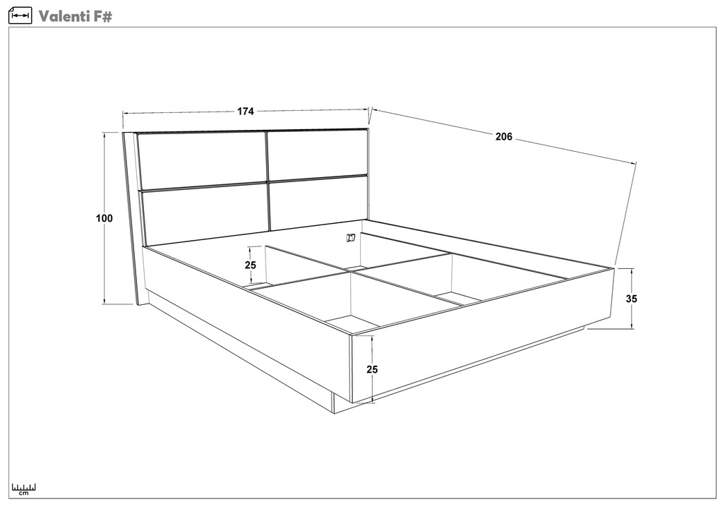 Спалня за матрак 160/200 Валенти