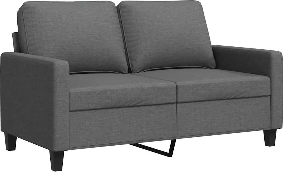 359156 vidaXL 2-местен диван, Тъмносив, 120 см, плат