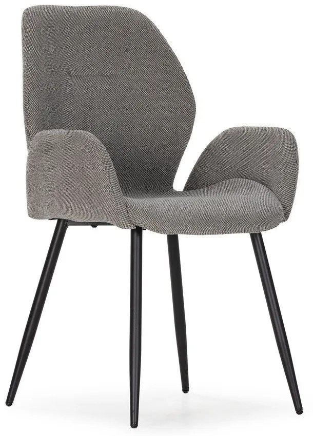 Сиви тапицирани трапезни столове в комплект 2 бр. Ansu – Marckeric