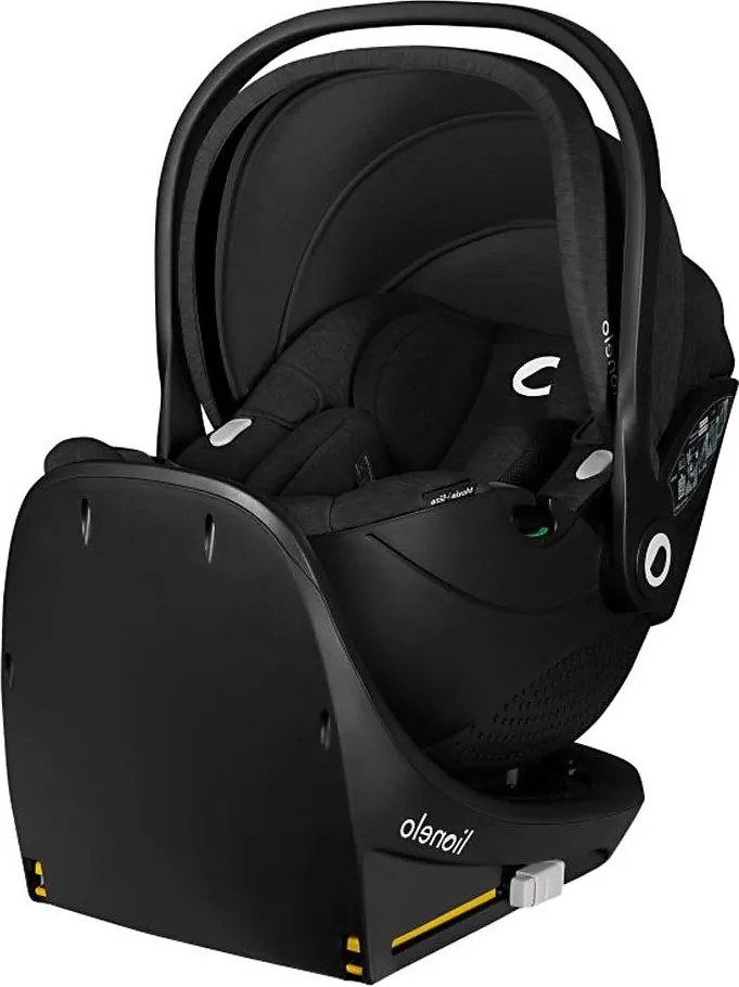 Lionelo - Автокресло с въртяща се основа MOXIE SET i-Size 40–87 см Black Carbon