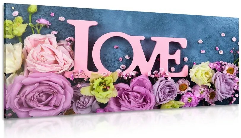 Картина на платно – С надпис Love
