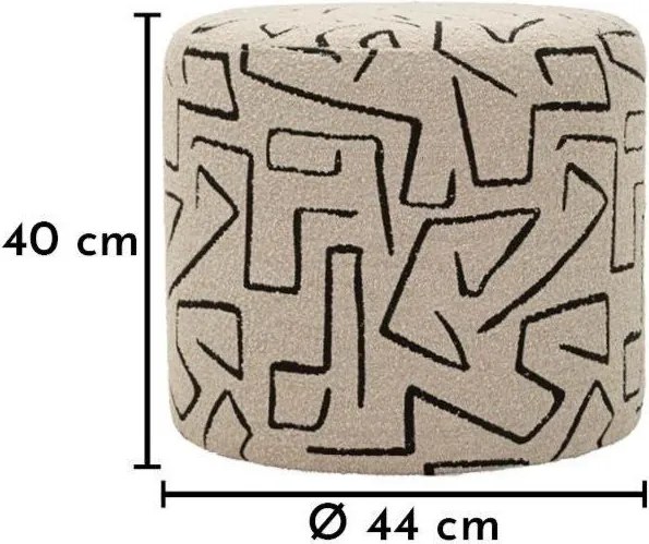 Бежова табуретка от букле Nairobi – Mauro Ferretti
