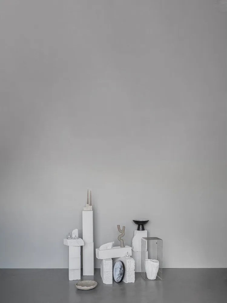 Глинена купа в цвят цлонова кост и черно ø 31,5 cm By Hand – Mette Ditmer Denmark