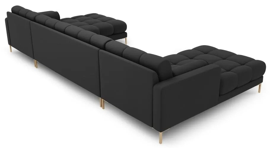 Тъмносив ъглов диван ("U" форма) Bali – Cosmopolitan Design