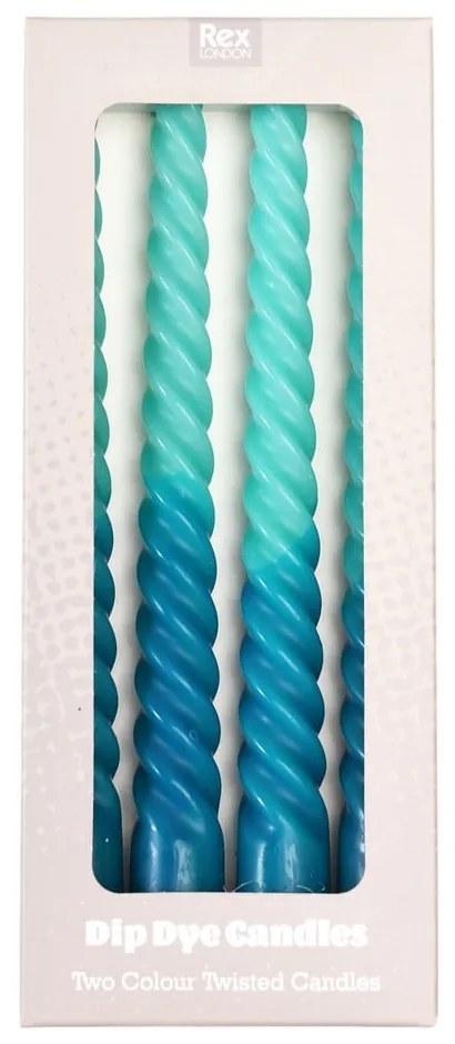 Свещи в комплект от 4 бр. време за горене 3 ч. Dip Dye - Rex London