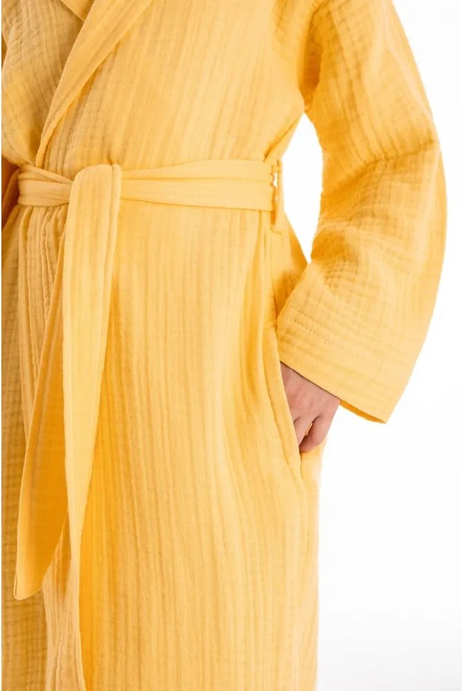 Жълта муселинова детска хавлия размер 9-10 години Muslin – Foutastic