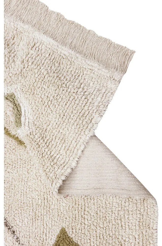 Бежов ръчно изработен памучен килим подходящ за пране 170x240 cm Kaarol Earth – Lorena Canals