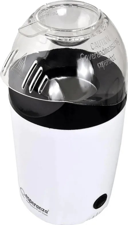 Машина за пуканки Esperanza EKP006, 1200W, 270 ml, Готови за 2 мин, Без мазнина, Бял