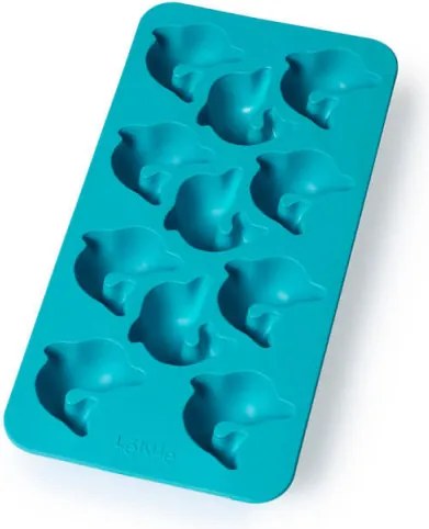 Форма за лед с капак Lekue 1009042, 22х11х2.3 см, 11 Делфина, -40 +60°C, Син
