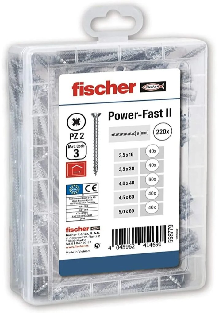 Кутия за винтове Fischer 220 Части