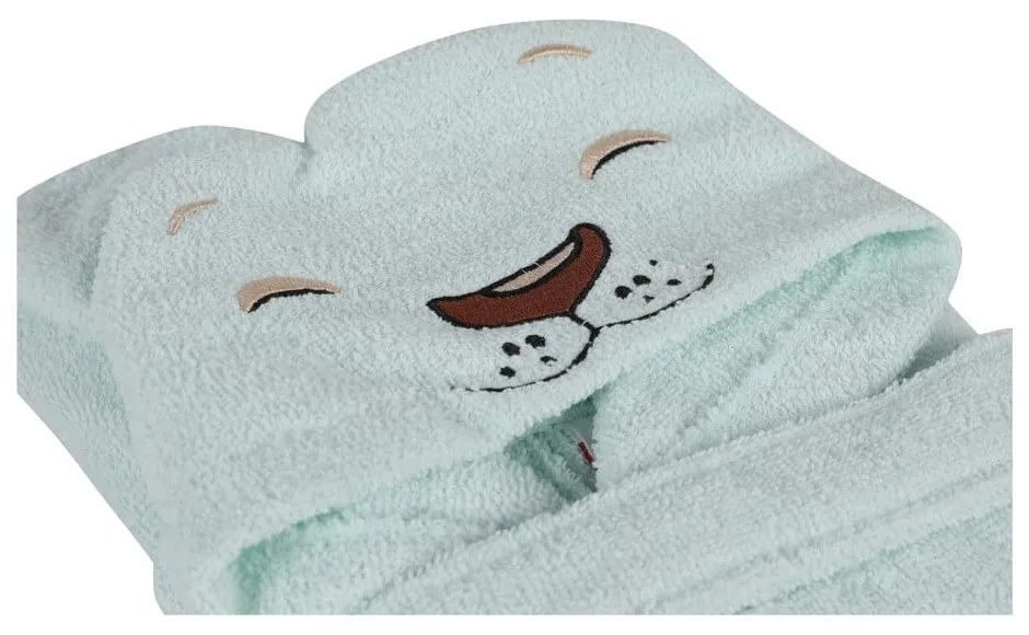 Памучена детска хавлия в цвят мента размер 1-2 години Aslan – Foutastic