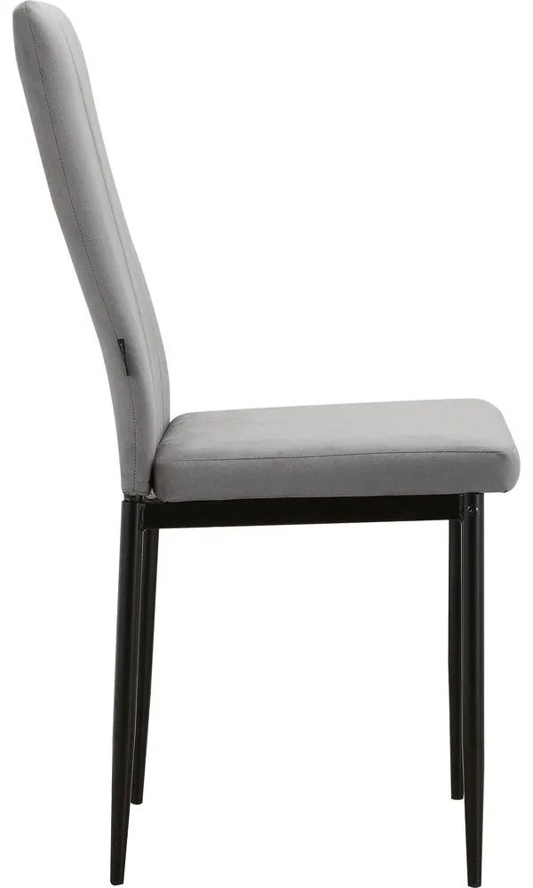 Сиви кадифени трапезни столове в комплект от 2 бр. Kelly – Støraa