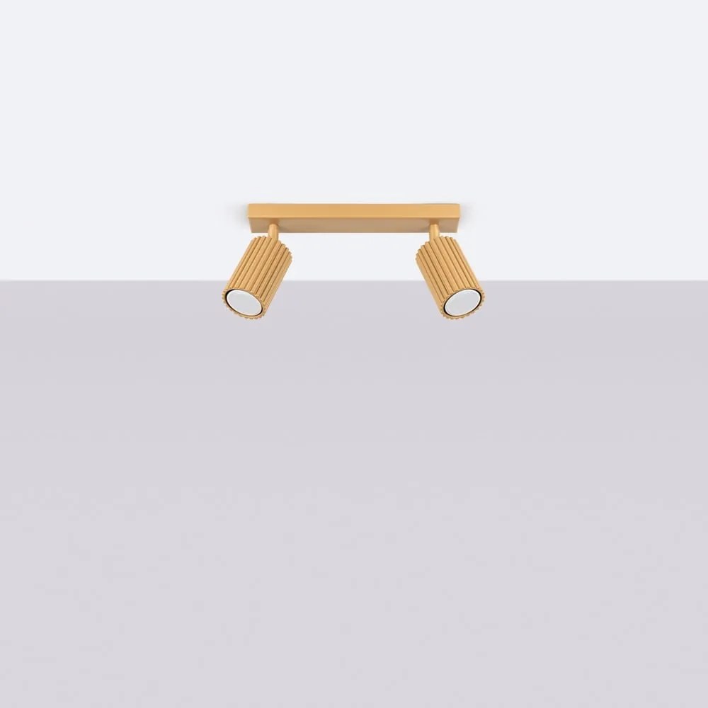 Прожектор в златист цвят 6,5x30 cm Gleam – Sollux