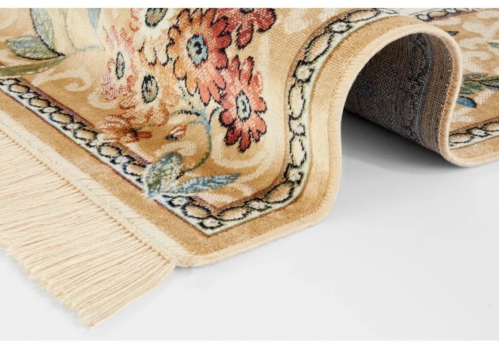 Бежов килим от вискоза 95x140 cm Oriental – Nouristan