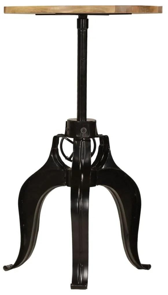 245266 vidaXL Бар маса, мангово дърво масив, 60x(76-110) см