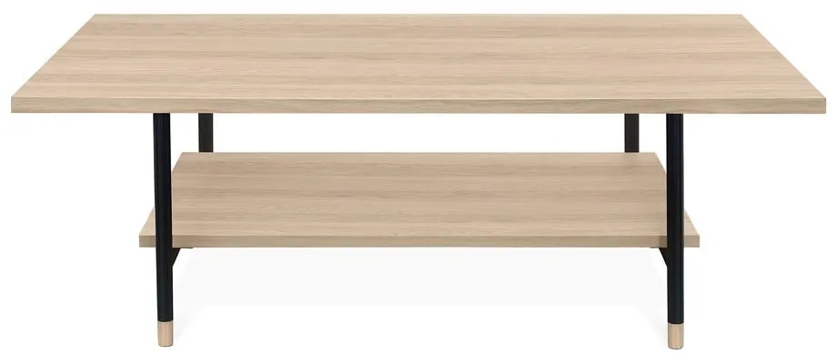 Масичка за кафе с плот от дъб в естествен цвят 60x120 cm Jugend - Woodman