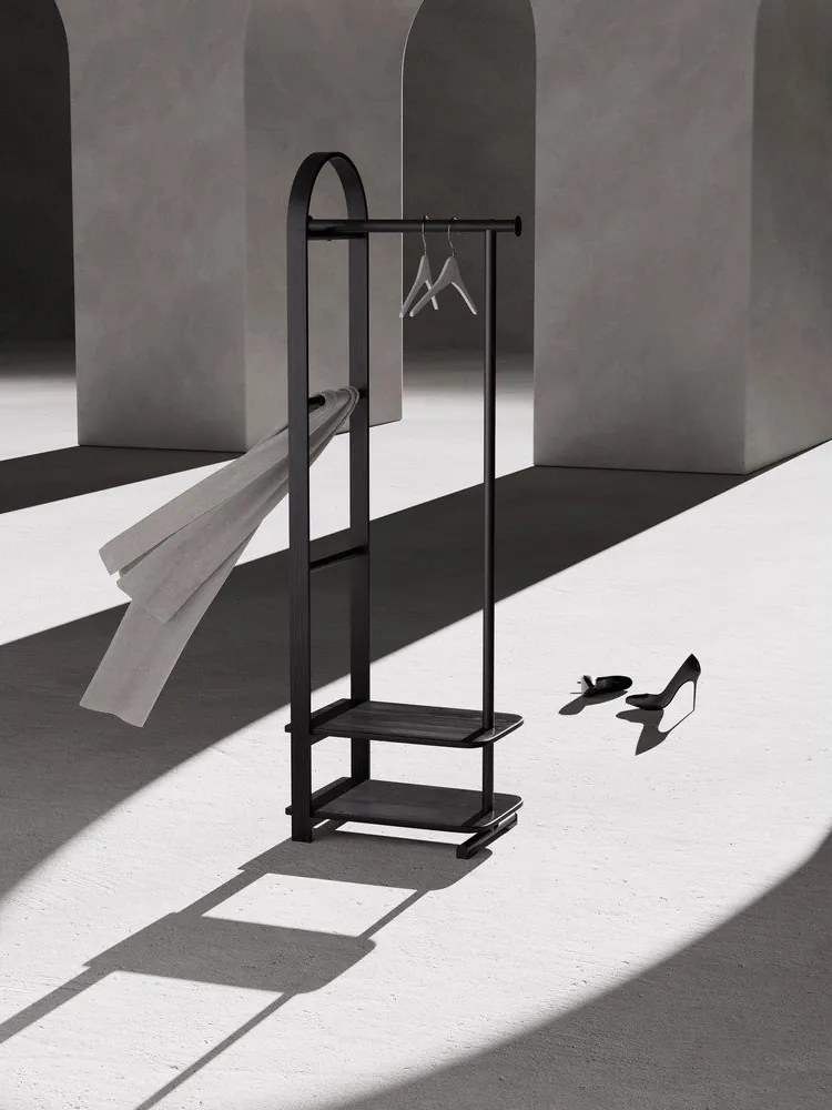 Черен комплект от за коридор от масивен ясен 37x167x54 cm Bellwood – Umbra