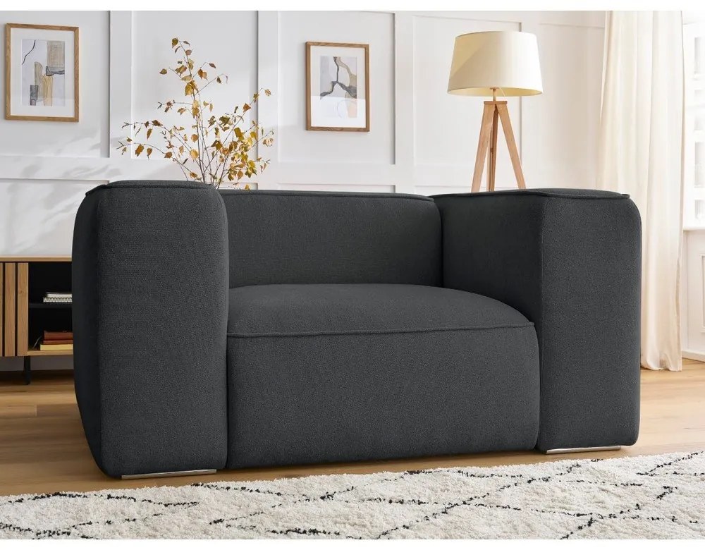 Тъмносиво кресло Zephyr – Bobochic Paris